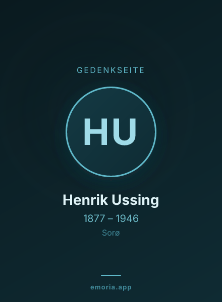 Gedenkportrait von Henrik Ussing