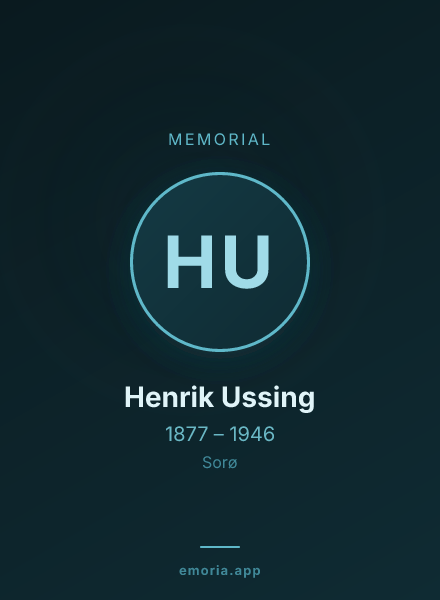 Memorial portrait of Henrik Ussing