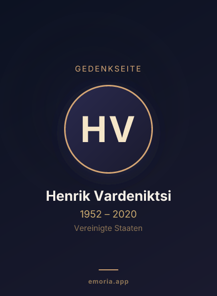 Gedenkportrait von Henrik Vardeniktsi