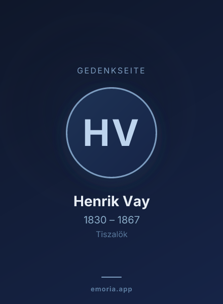 Gedenkportrait von Henrik Vay