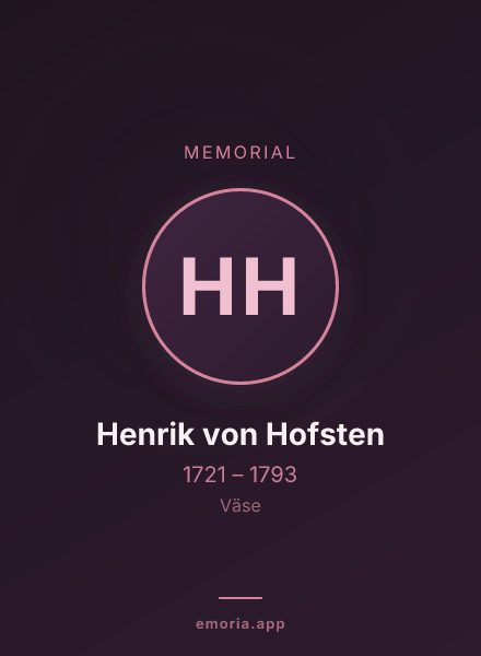 Memorial portrait of Henrik von Hofsten
