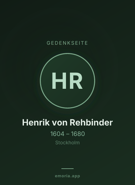 Gedenkportrait von Henrik von Rehbinder