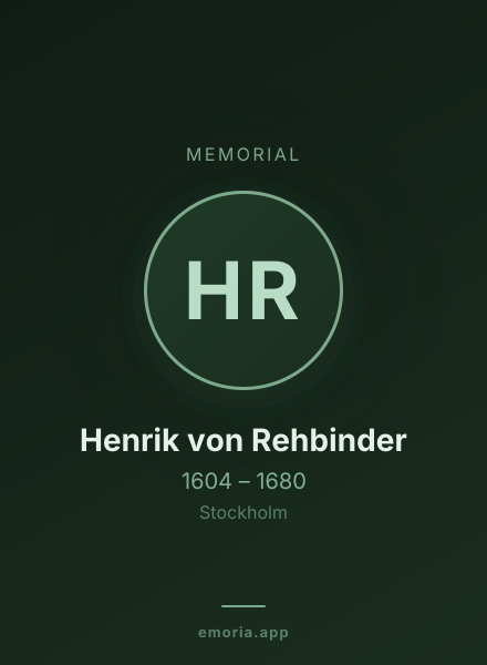 Memorial portrait of Henrik von Rehbinder