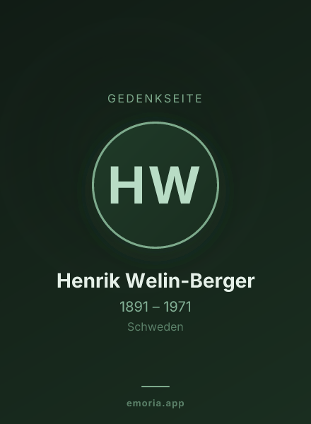 Gedenkportrait von Henrik Welin-Berger