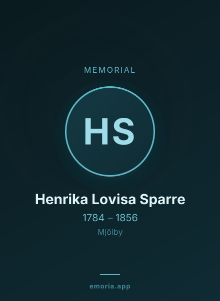 Memorial portrait of Henrika Lovisa Sparre