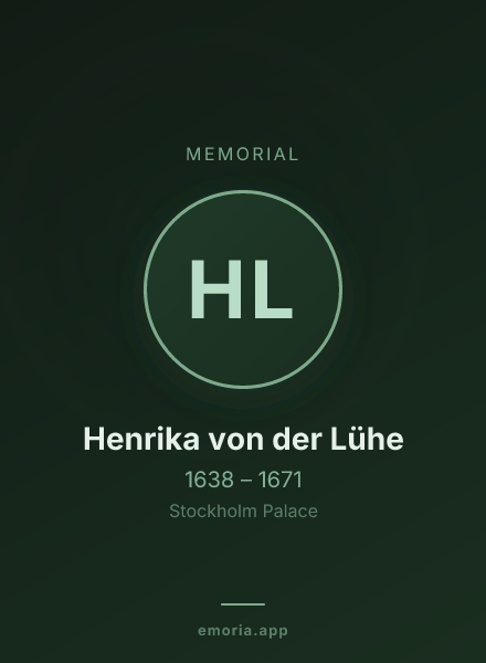 Memorial portrait of Henrika von der Lühe