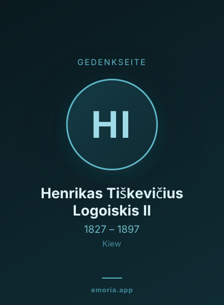 Gedenkportrait von Henrikas Tiškevičius Logoiskis II