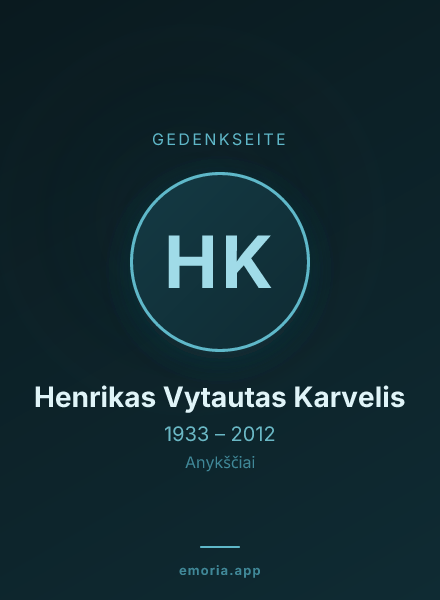 Gedenkportrait von Henrikas Vytautas Karvelis