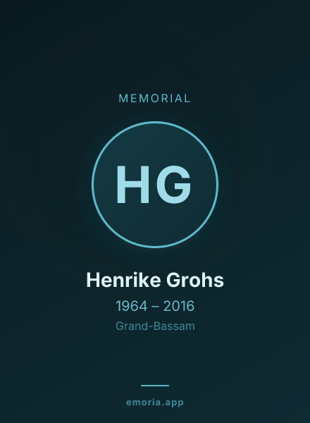 Memorial portrait of Henrike Grohs