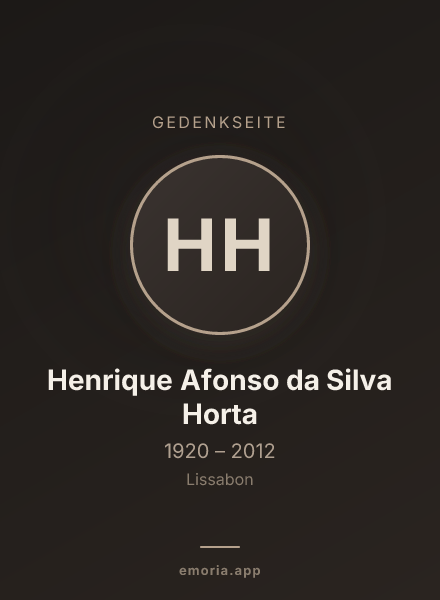 Gedenkportrait von Henrique Afonso da Silva Horta