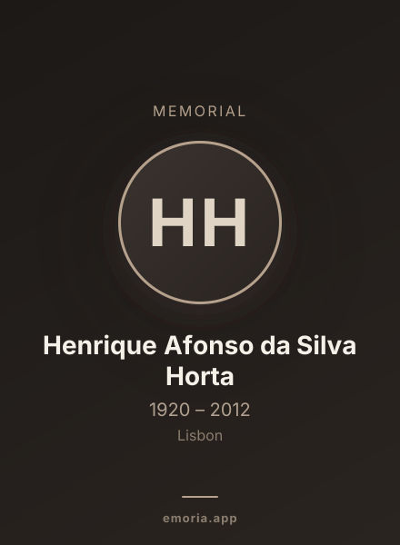Memorial portrait of Henrique Afonso da Silva Horta