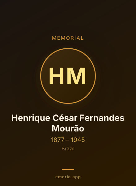 Memorial portrait of Henrique César Fernandes Mourão