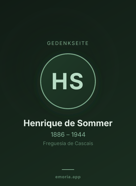 Gedenkportrait von Henrique de Sommer