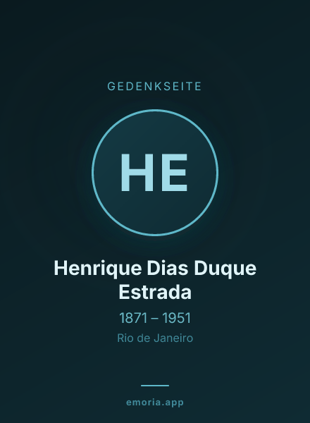 Gedenkportrait von Henrique Dias Duque Estrada
