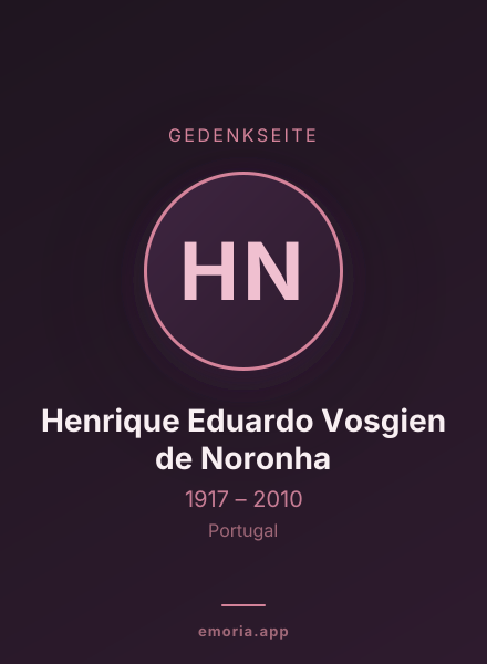 Gedenkportrait von Henrique Eduardo Vosgien de Noronha