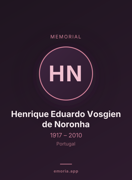 Memorial portrait of Henrique Eduardo Vosgien de Noronha