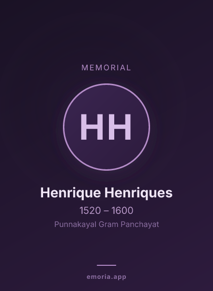 Memorial portrait of Henrique Henriques