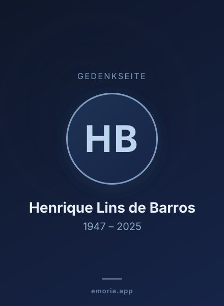 Gedenkportrait von Henrique Lins de Barros
