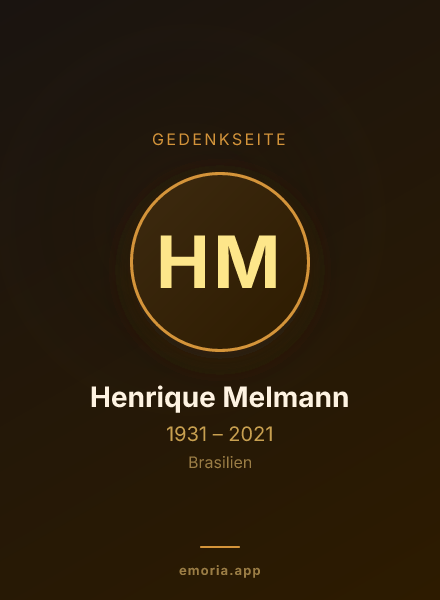 Gedenkportrait von Henrique Melmann