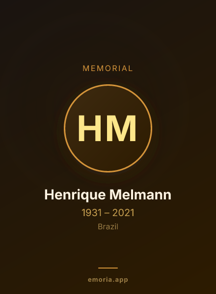Memorial portrait of Henrique Melmann