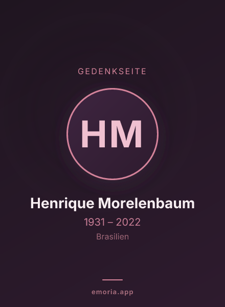 Gedenkportrait von Henrique Morelenbaum