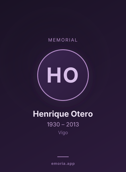 Memorial portrait of Henrique Otero