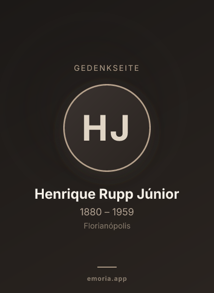 Gedenkportrait von Henrique Rupp Júnior