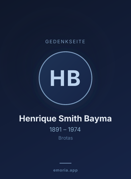 Gedenkportrait von Henrique Smith Bayma