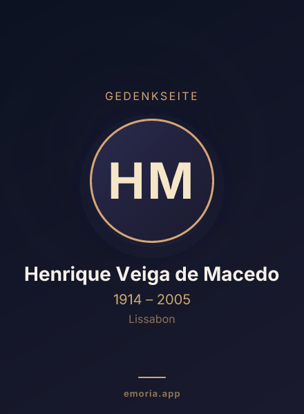 Gedenkportrait von Henrique Veiga de Macedo