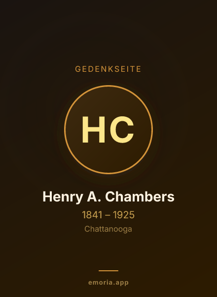 Gedenkportrait von Henry A. Chambers