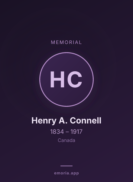 Memorial portrait of Henry A. Connell