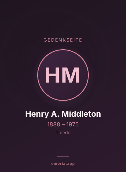 Gedenkportrait von Henry A. Middleton
