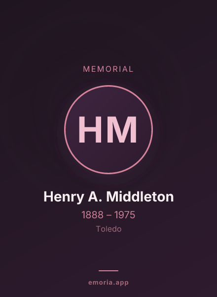 Memorial portrait of Henry A. Middleton