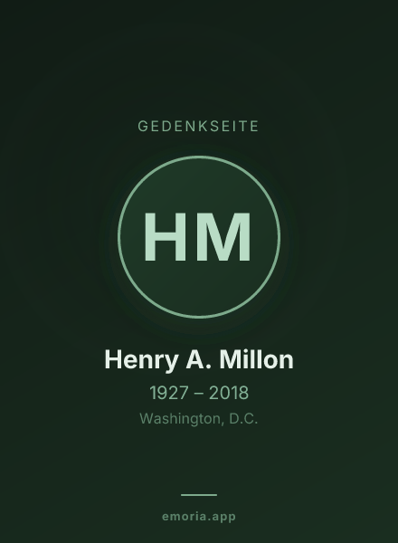 Gedenkportrait von Henry A. Millon