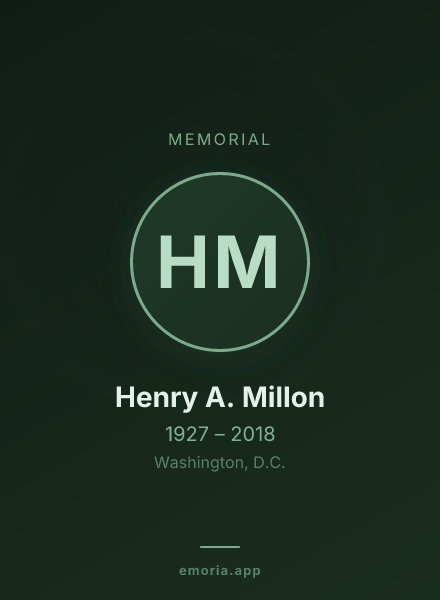 Memorial portrait of Henry A. Millon