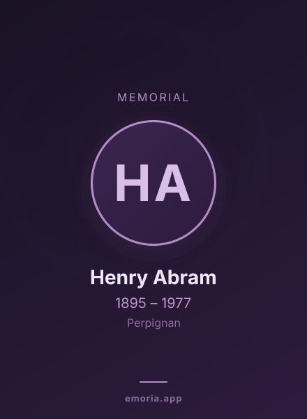 Memorial portrait of Henry Abram