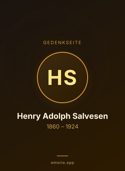 Gedenkportrait von Henry Adolph Salvesen