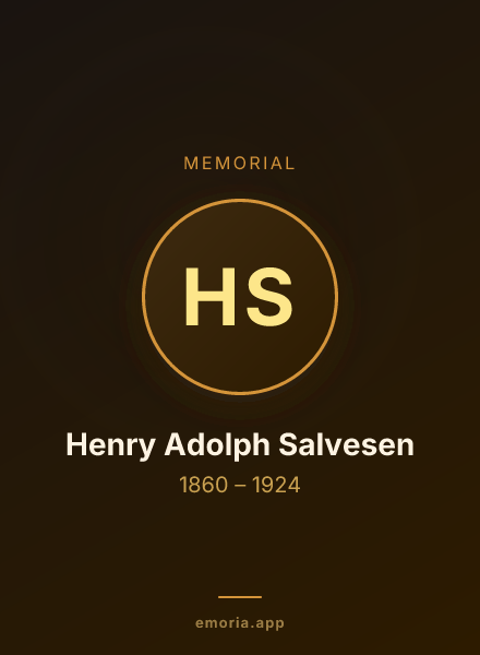 Memorial portrait of Henry Adolph Salvesen