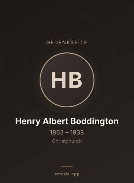 Gedenkportrait von Henry Albert Boddington