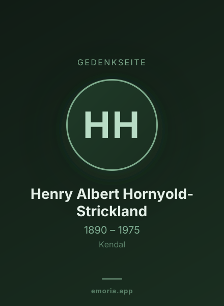 Gedenkportrait von Henry Albert Hornyold-Strickland