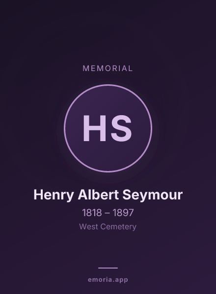 Memorial portrait of Henry Albert Seymour