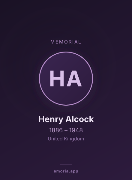 Memorial portrait of Henry Alcock
