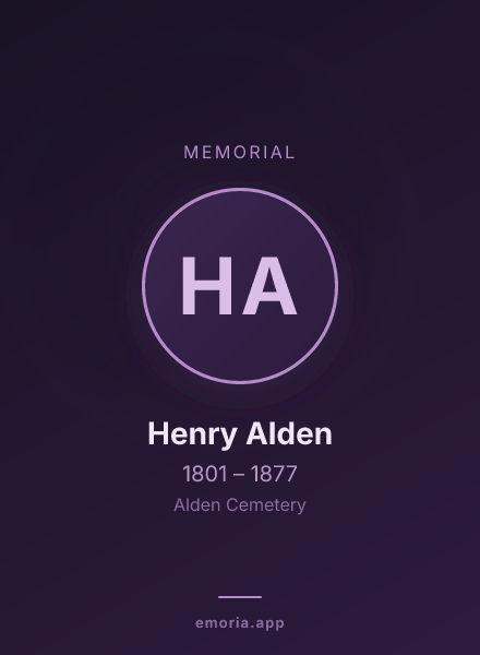 Memorial portrait of Henry Alden