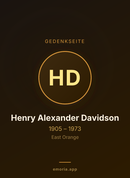Gedenkportrait von Henry Alexander Davidson