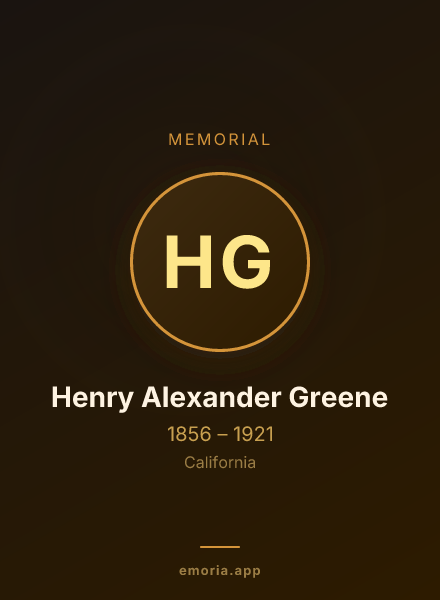 Memorial portrait of Henry Alexander Greene