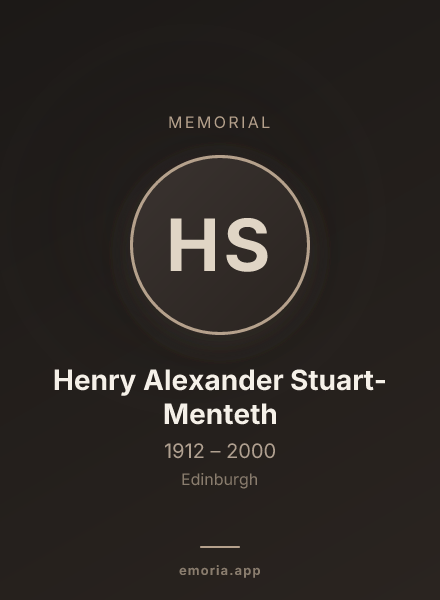 Memorial portrait of Henry Alexander Stuart-Menteth