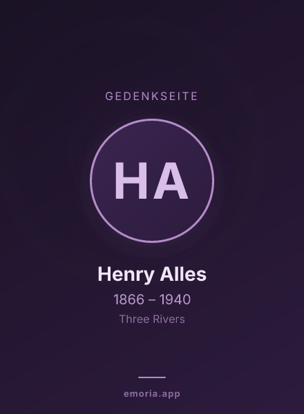 Gedenkportrait von Henry Alles