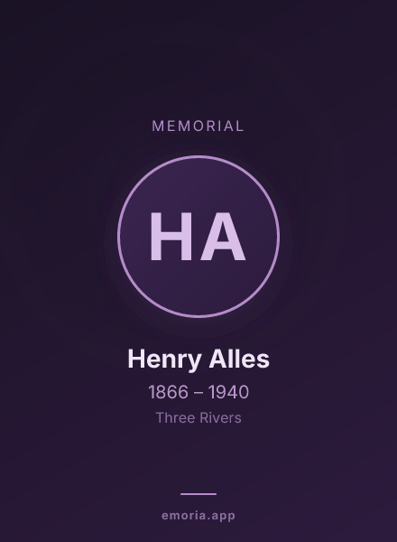 Memorial portrait of Henry Alles
