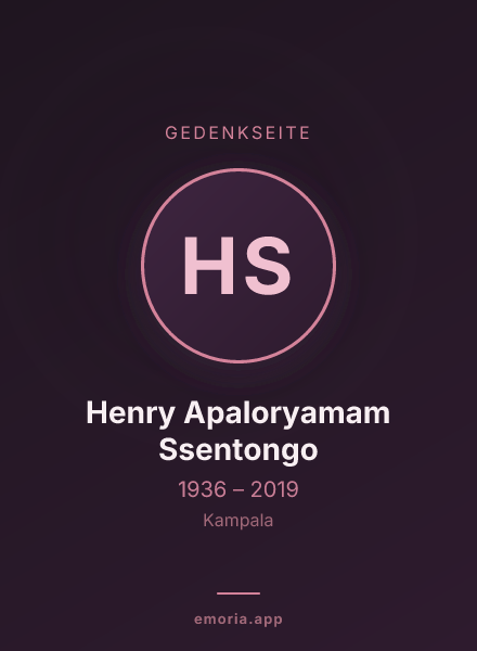 Gedenkportrait von Henry Apaloryamam Ssentongo