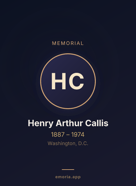 Memorial portrait of Henry Arthur Callis